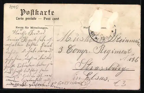 AK Untertürkheim, Gasthaus Kelter mit Strasse