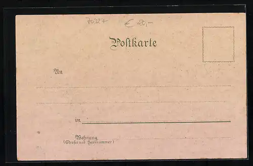 Lithographie Untertürkheim, Gesamtansicht mit Fabrik, Bergen und Neckar