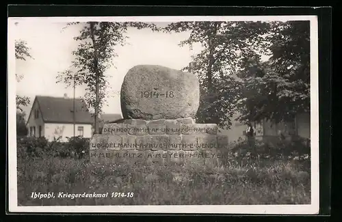 AK Ihlpohl, Kriegerdenkmal 1914-18