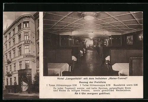 AK Hamburg-St.Georg, Hotel Lengenfeldt, Holzdamm 53