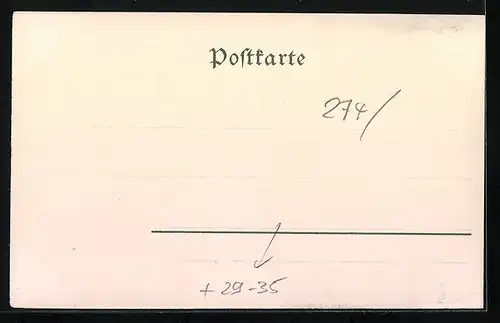 Passepartout-Lithographie Bremervörde, Neuestrasse n. d. Kirche, Der grosse Platz u. Neue Strasse Osterende im Kleeblatt