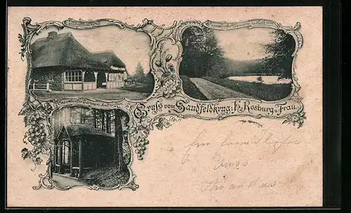 AK Eutin, Gasthaus Sandfeldkrug, Cassedorfer Tannen am Kolksee, Am Pavillon