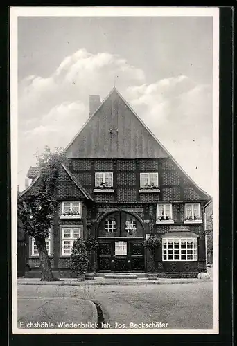 AK Wiedenbrück, Gasthof Fuchshöhle von J. Beckschäfer