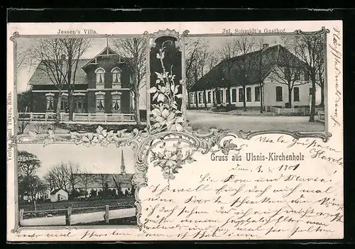 AK Ulsnis-Kirchenholz, Jul. Schmidts Gasthof, Jessens Villa
