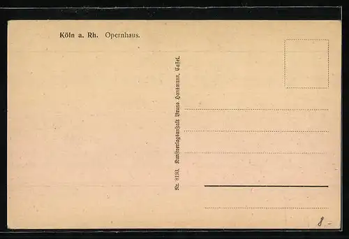 AK Köln a. Rh., Opernhaus mit Strassenbahn