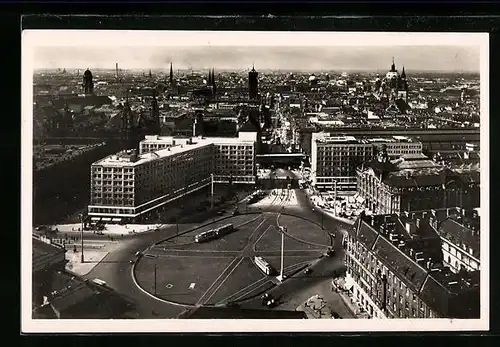 AK Berlin, Alexanderplatz mit Strassenbahn