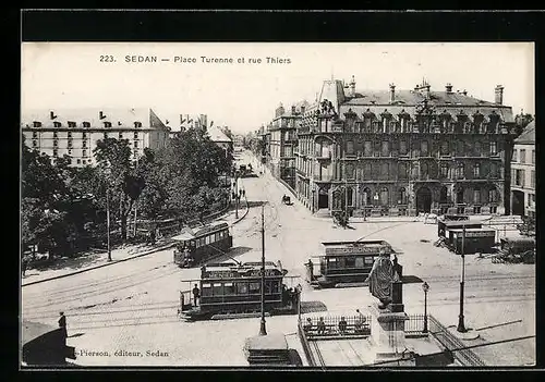 AK Sedan, Platz Turenne mit Strassenbahn