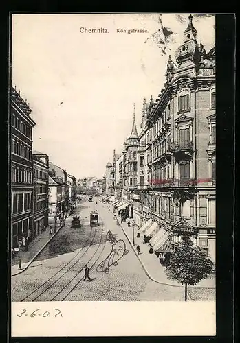 AK Chemnitz, Blick in die Königstrasse
