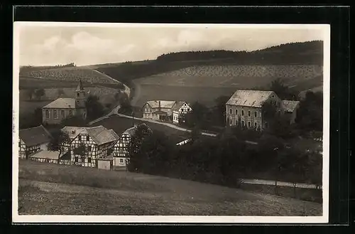 AK Waltersdorf bei Neumühle, Ortsansicht mit Methodistenkirche