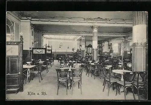 AK Köln a. Rh., Wiener Cafe G. Mennigen, Innenansicht