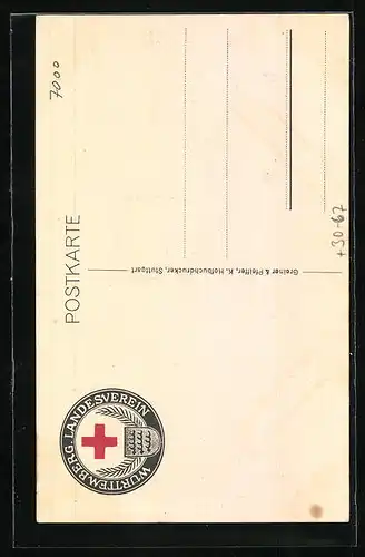 AK Stuttgart, der wackere Schwabe in Eisen, Statue, Nagelung