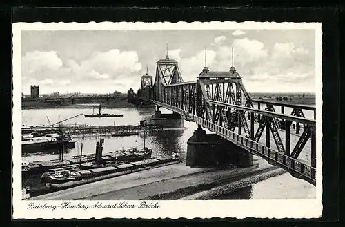 AK Duisburg-Homberg, Blick auf die Admiral Scheer-Brücke
