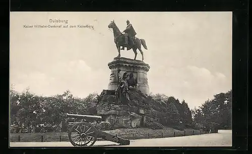 AK Duisburg, Kaiser Wilhelm-Ehrenmal auf dem Kaiserberg