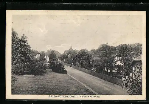 AK Essen-Rüttenscheid, Colonie Altenhof, Strassenpartie