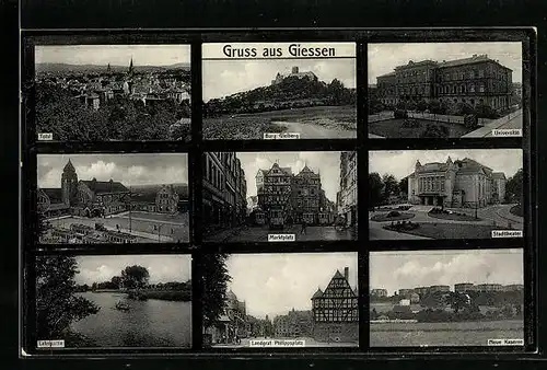 AK Giessen, Totalansicht, Neue Kaserne, Landgraf Philippsplatz