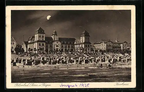 AK Binz a. Rügen, Ostseebad, Kurhaus bei Mondschein