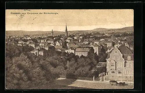 AK Giessen, Teilansicht vom Corpshaus der Starkenburgia