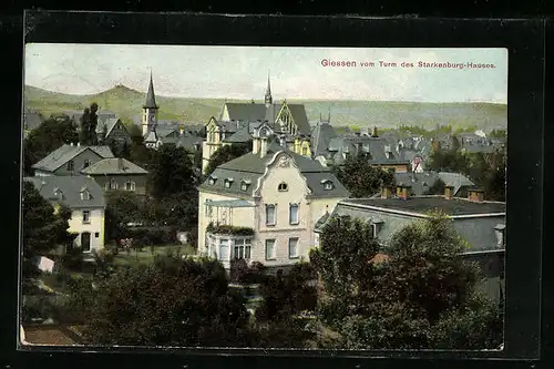 AK Giessen, Blick vom Turm des Starkenburg-Hauses