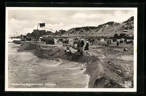 AK Westerland /Sylt, Nordseebad, Südstrand
