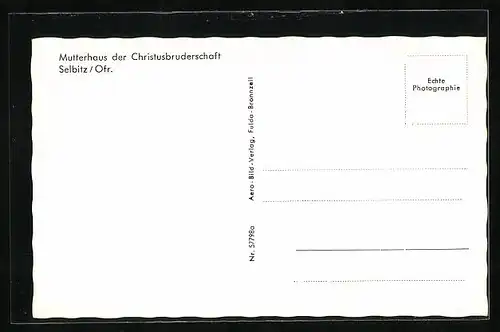 AK Selbitz /Ofr., Mutterhaus der Christusbruderschaft