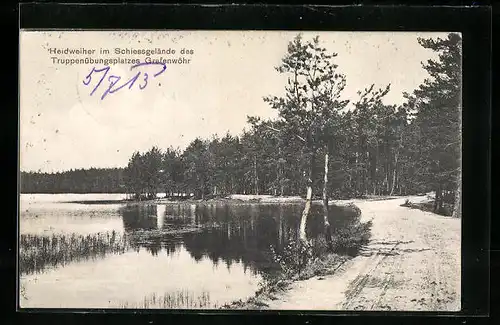 AK Grafenwöhr, Truppenübungsplatz, Heidweiher im Schiessgelände