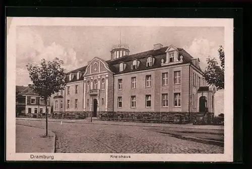 AK Dramburg, Blick auf das Kreishaus