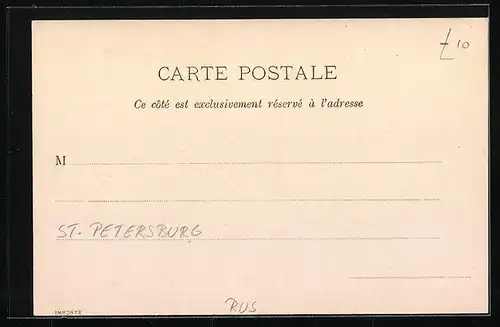 AK St. Petersburg, voyage de M. Felix Faure, President de la Republique en Russie, Aout 1897