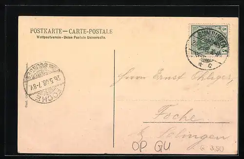 AK Gumbinnen, Partie an der Darkehmer Strasse