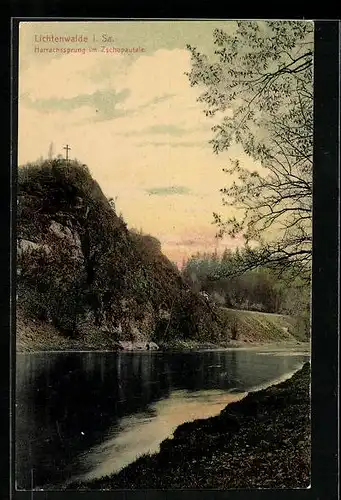 AK Lichtenwalde i. Sa., Harrachsprung im Zschopautale