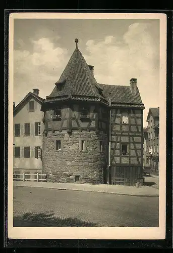 AK Stuttgart, Schellenturm in der Altstadt