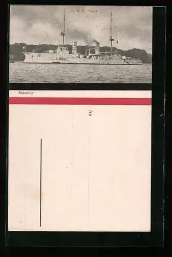 AK Kriegsschiff SMS Freya