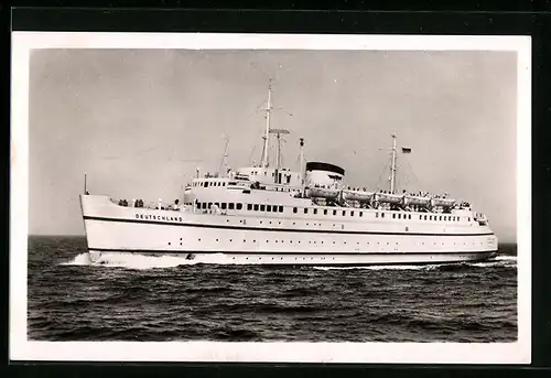 AK Fährschiff Deutschland auf hoher See