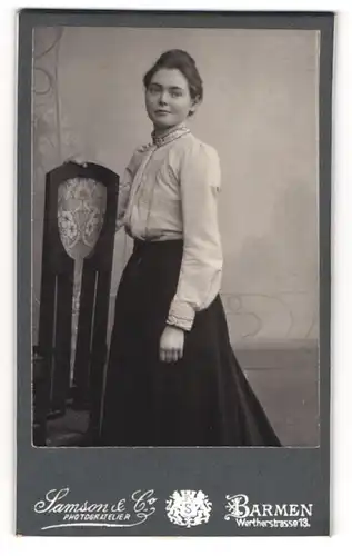 Fotografie Samson & Co., Barmen, junge Frau Wilhelmine vom Hagen
