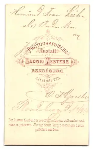 Fotografie Mertens, Rendsburg, Herr O. J. Grebe im Anzug