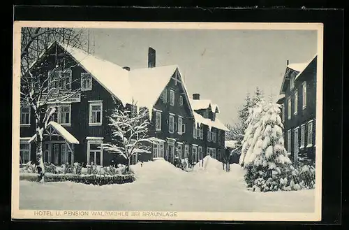 AK Braunlage i. Oberharz, Hotel u. Pension Waldmühle, Inh. Carl Lustermann