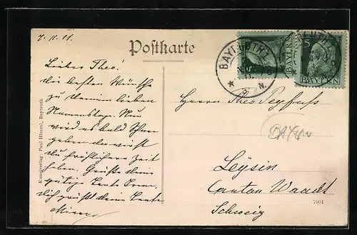 AK Bayreuth, Partie aus der Friedrichstrasse