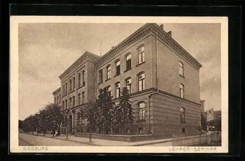 AK Siegburg, Strassenpartie mit Lehrer-Seminar