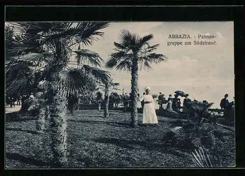 AK Abbazia, Palmengruppe am Südstrand