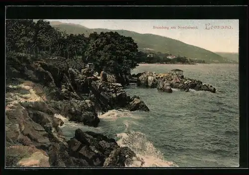 AK Abbazia, Brandung am Südstrand