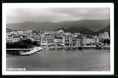 AK Crikvenica, Ortsansicht mit Hafen