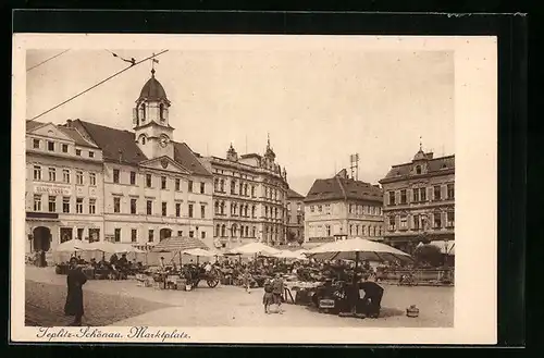 AK Teplitz-Schönau, Marktplatz