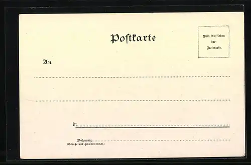 Lithographie Prebischtor, Ortspartie