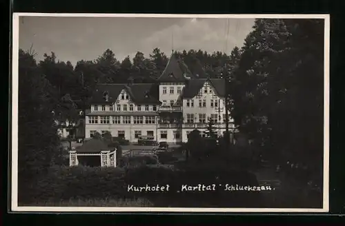 Foto-AK Schluckenau, Kurhotel Karltal