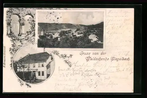 AK Siegelbach /Arnstadt, Gasthaus Waldschenke, Gesamtansicht