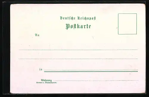 Lithographie Alt-Frankfurt, Dom, Totalansicht