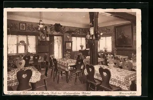 AK Walporzheim /Ahrtal, Restaurant Felsidylle a.d. Bunten Kuh, Bauernstube