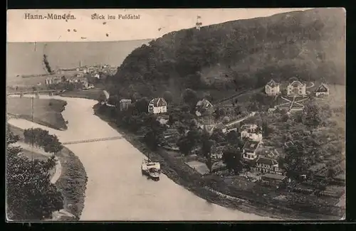 AK Hann.-Münden, Blick ins Fuldatal