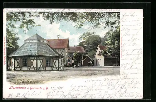 AK Gernrode, Blick zum Gasthaus Sternhaus