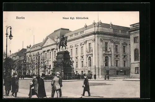 AK Berlin, Neue Königliche Bibliothek mit Denkmal
