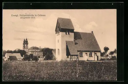 AK Grüssau, Evangl. Heilandskirche